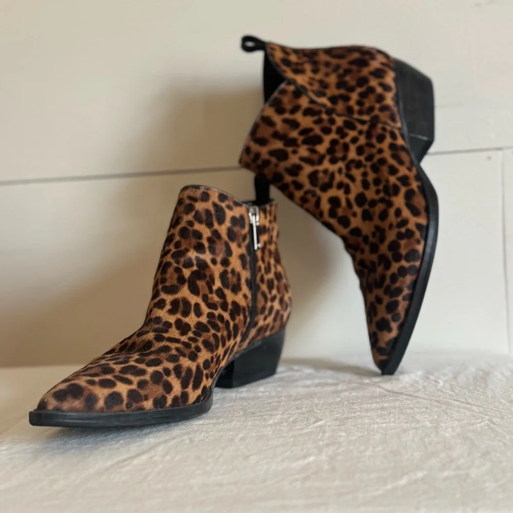 MARC FISHER LTD Women’s Obra Genuine Calf Hair Ankle Bootie size 7.5 - Picture 8 of 8
